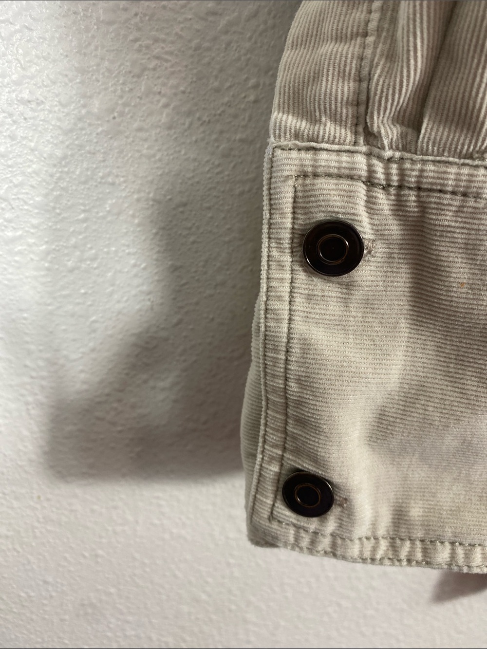 Free People Baby Corduroy Oversized Button Down Shirt Beige Small 100% Cotton - Picture 6 of 16